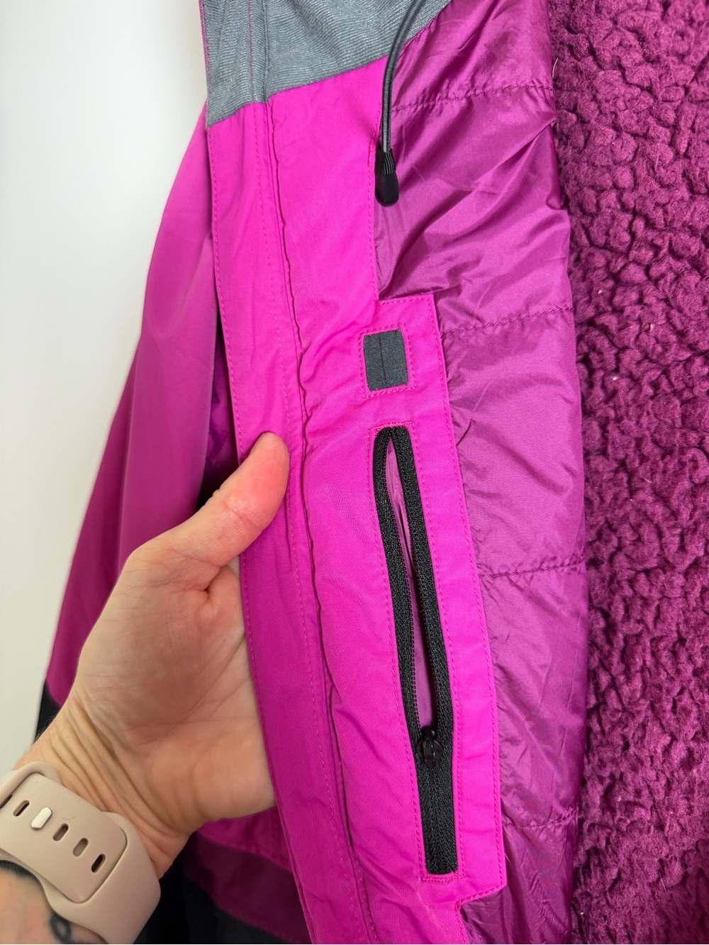 Mountain Hardwear Returnia Waterproof Insulated Ski Jacket Pink Black XL - Picture 11 of 16